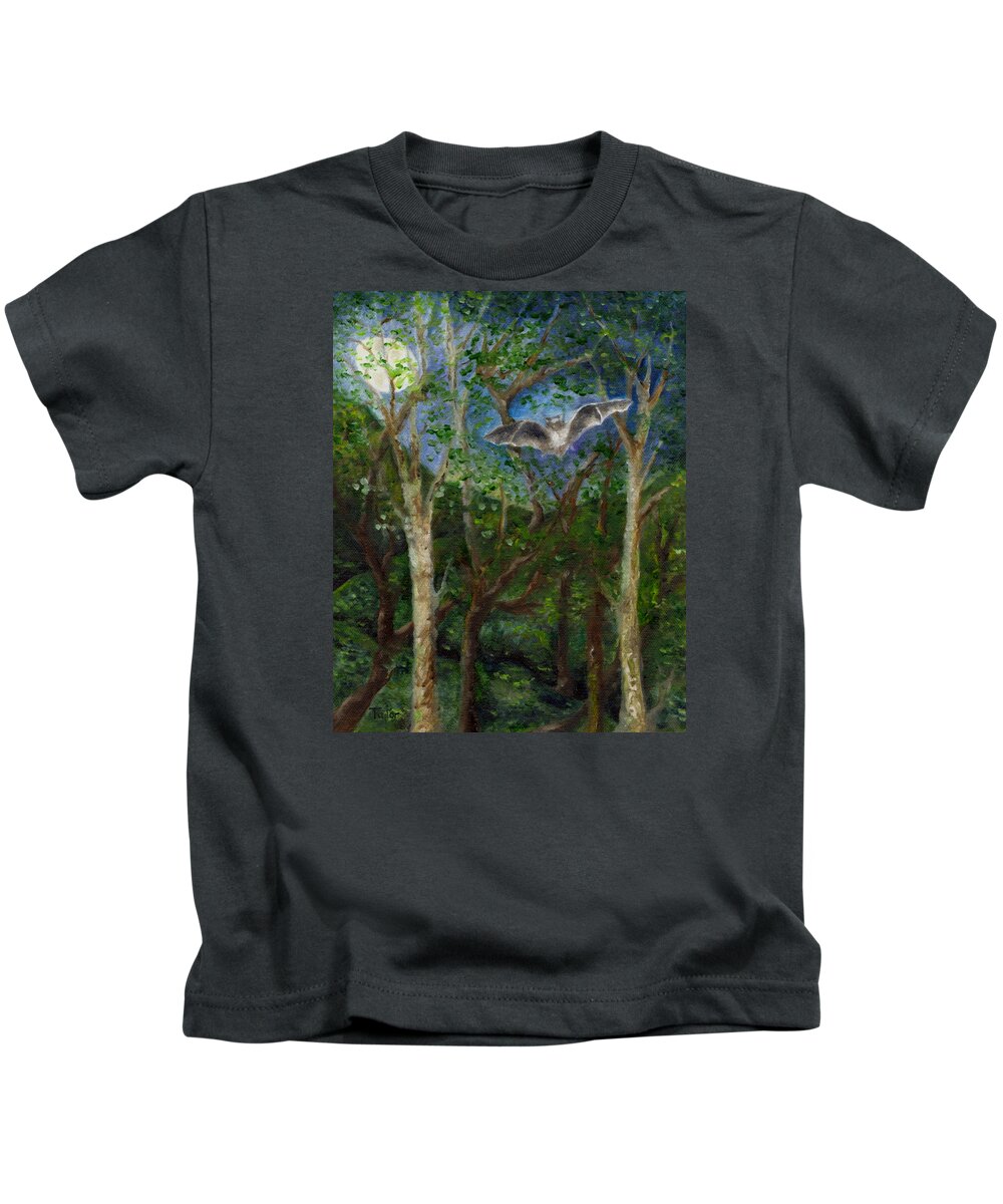 Bat Kids T-Shirt featuring the painting Bat Medicine by FT McKinstry