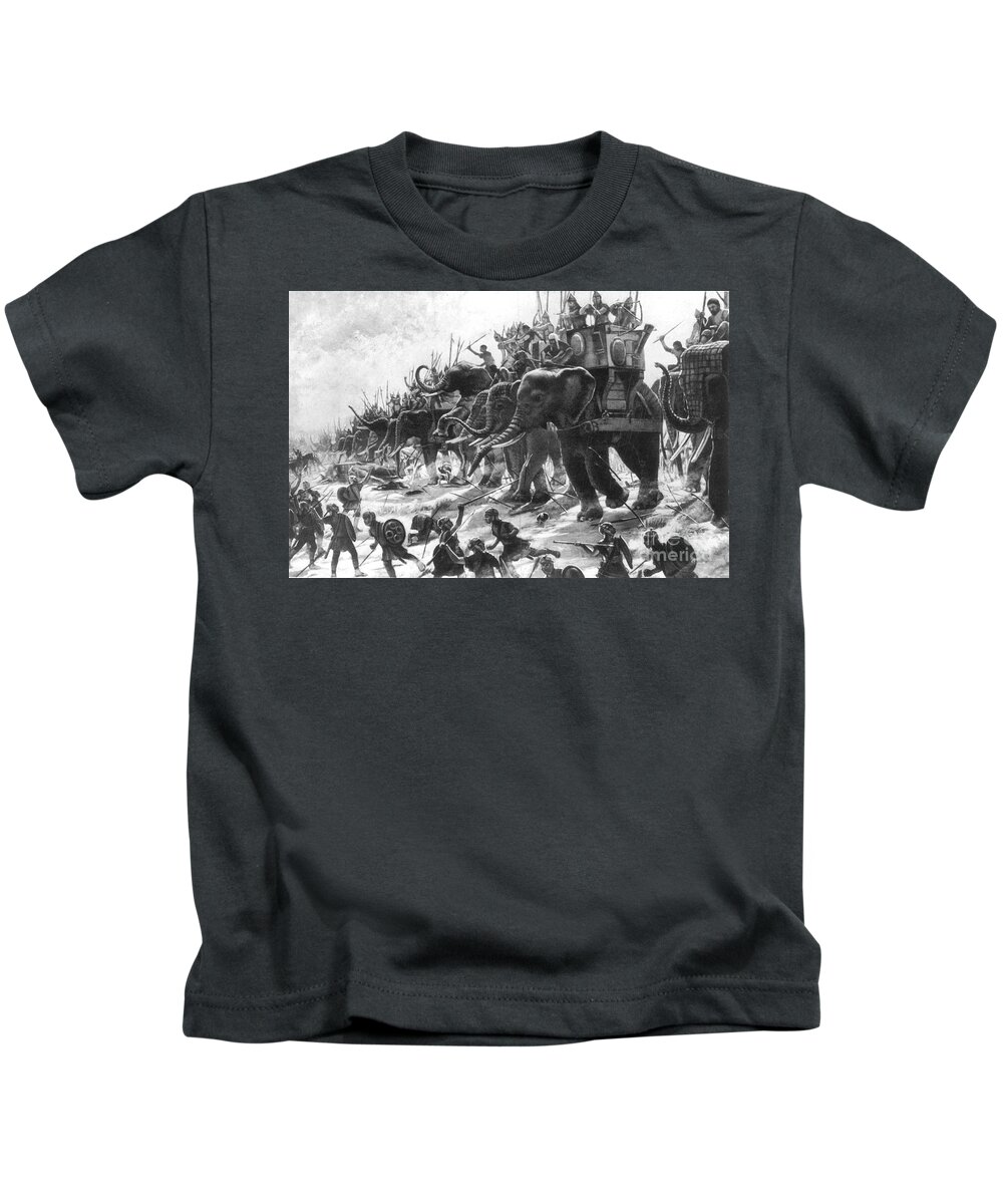 History Kids T-Shirt featuring the photograph Battle Of Zama, Hannibals Defeat by Photo Researchers