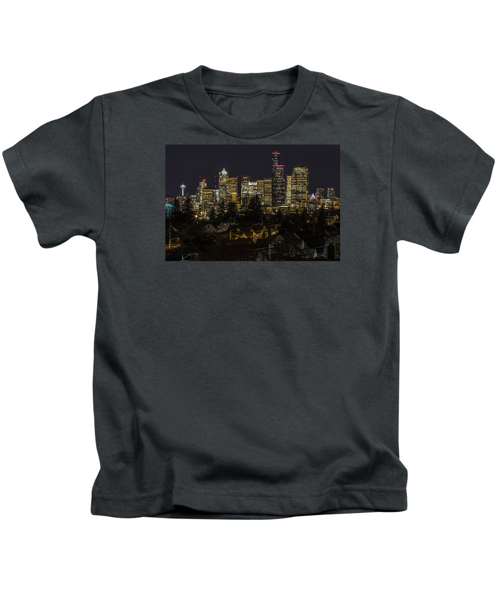 Seattle Kids T-Shirt featuring the photograph Beacon Hill Seattle Cityscape by Matt McDonald