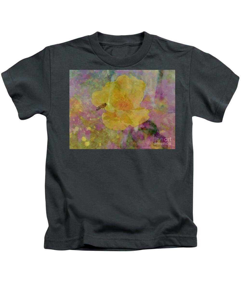 Photography Kids T-Shirt featuring the photograph Bee Good or Bee Careful by Kathie Chicoine