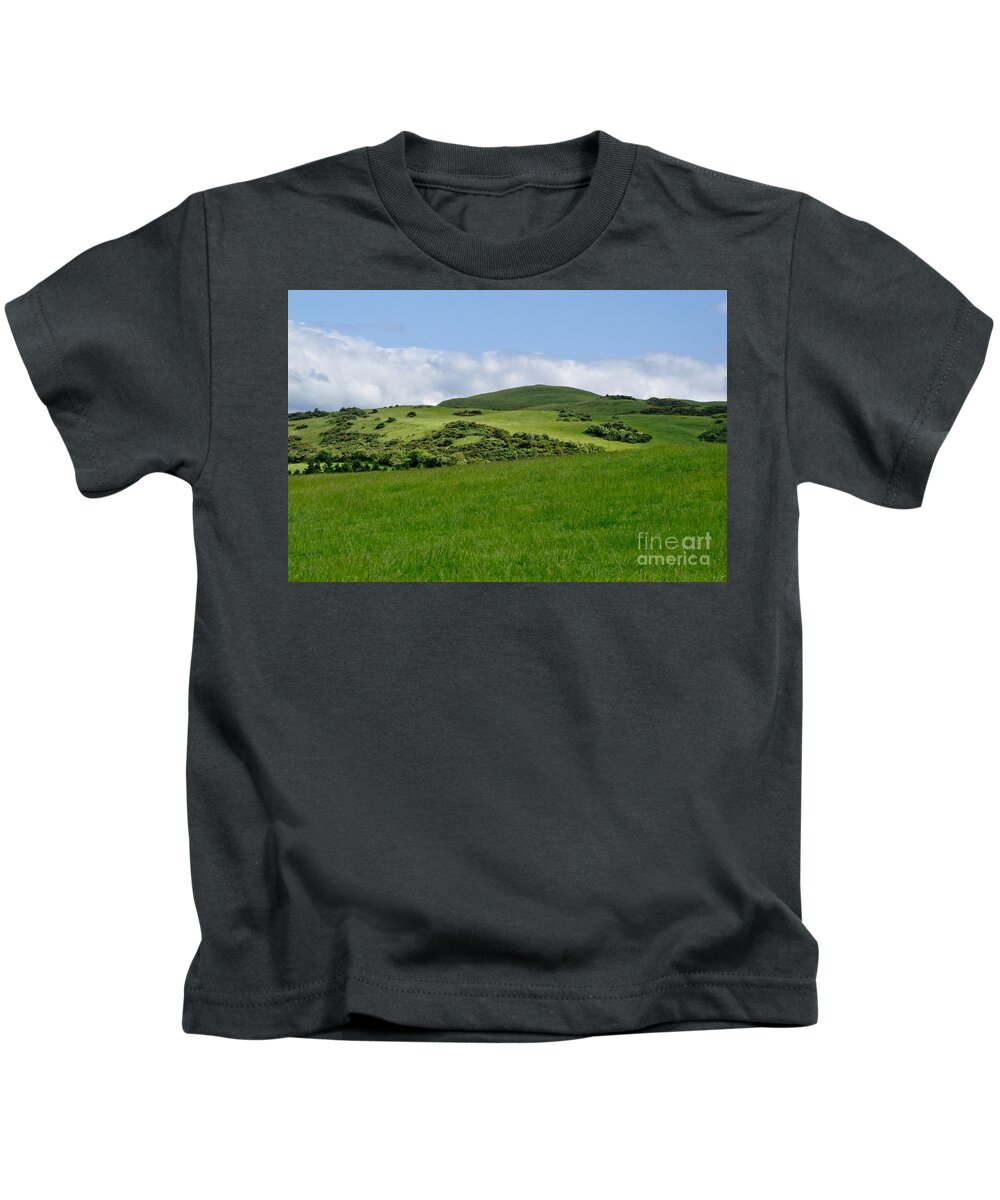 Beecraigs Kids T-Shirt featuring the photograph Beecraigs Hills. by Elena Perelman