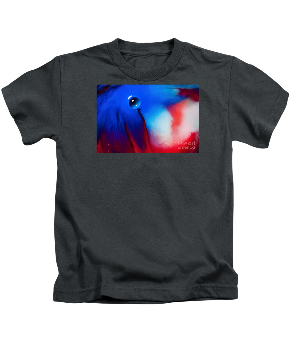 Abstract Kids T-Shirt featuring the painting Behind Blue Eye by Patti Schulze