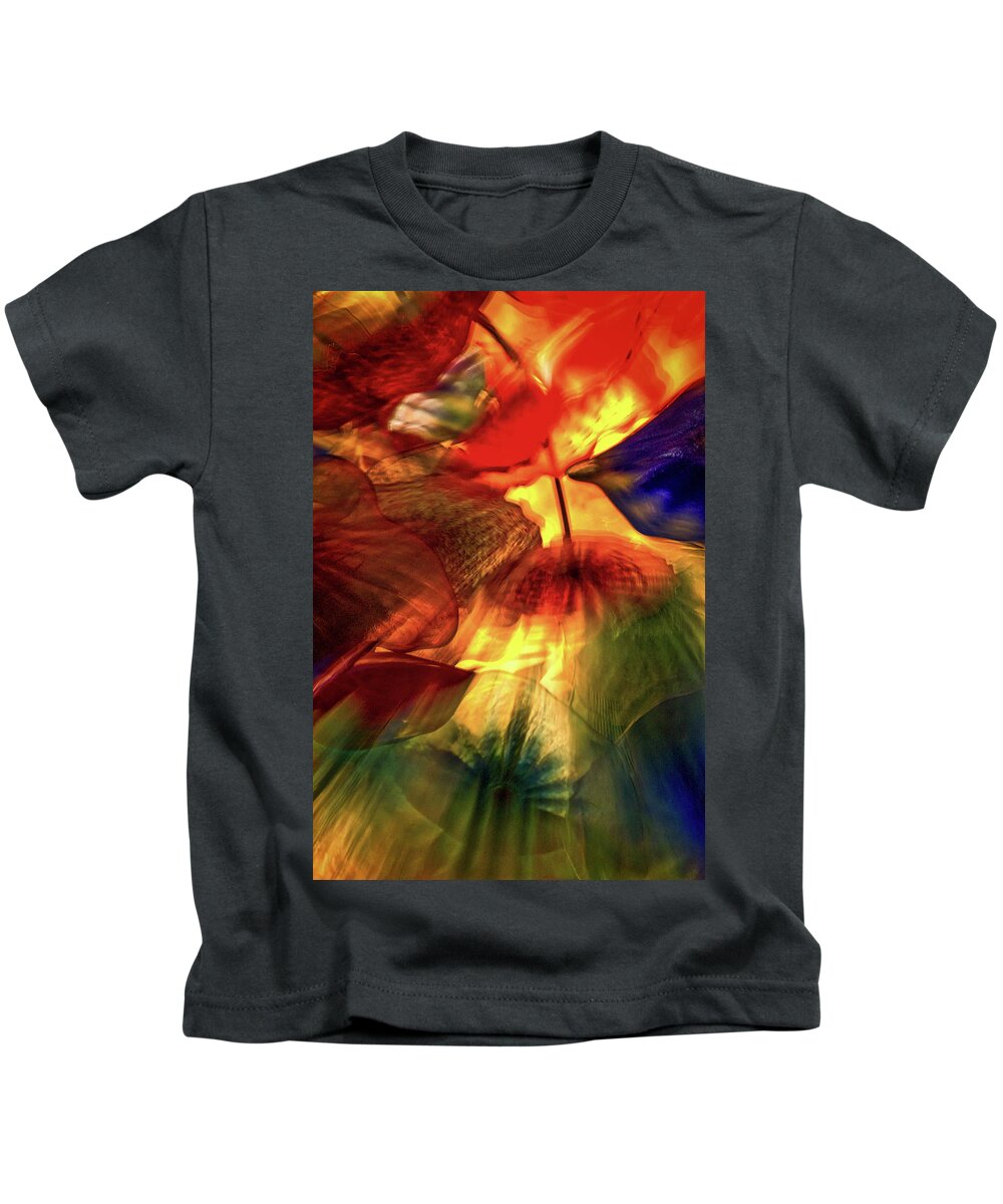 Las Vegas Kids T-Shirt featuring the photograph Bellagio Ceiling Sculpture Abstract by Stuart Litoff