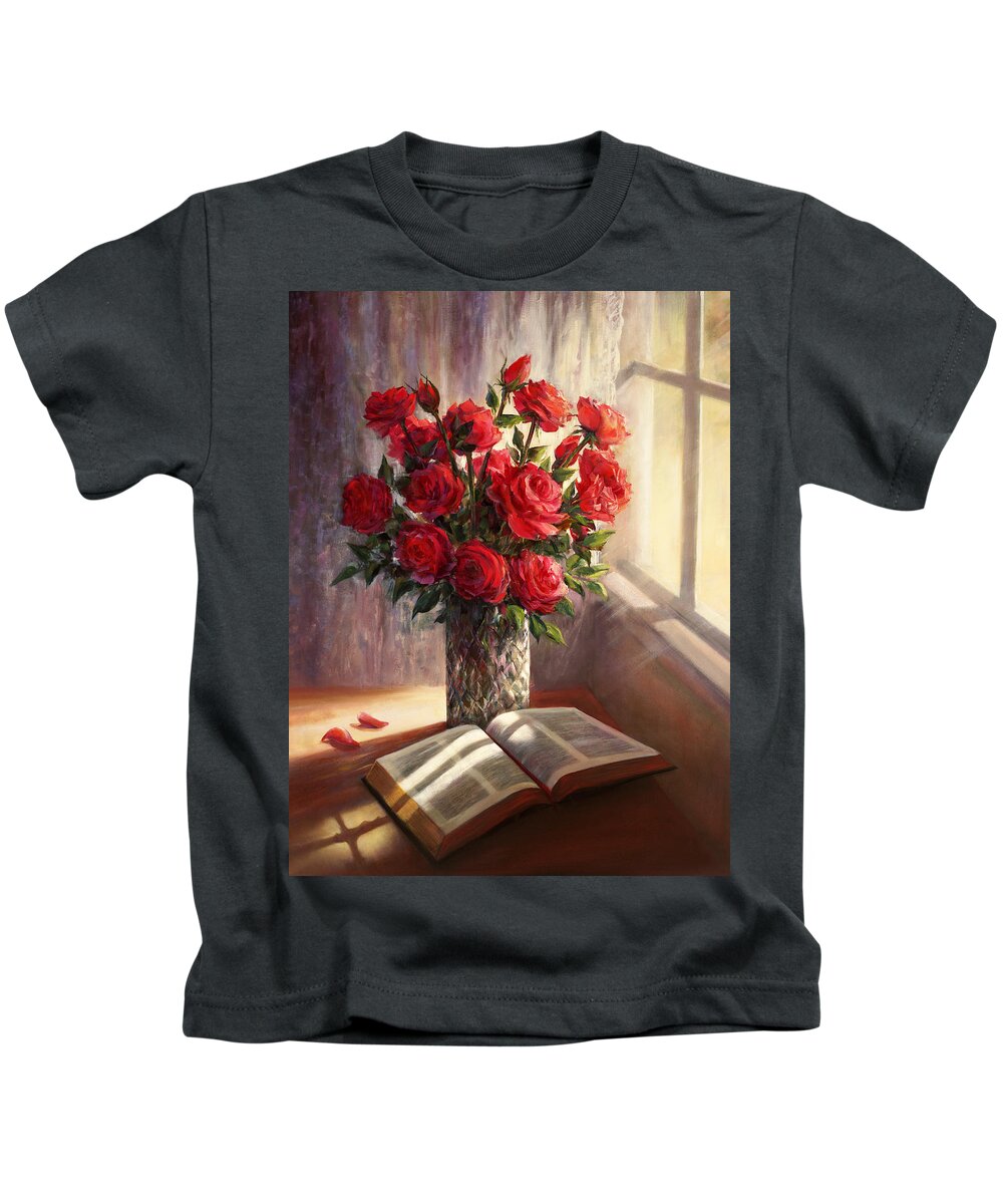 Bible Kids T-Shirt featuring the painting Amazing Words of Love by Lynne Pittard