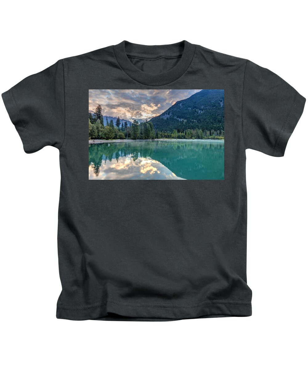 Lake Kids T-Shirt featuring the photograph Birkenhead Lake BC at Sunrise by Pierre Leclerc Photography