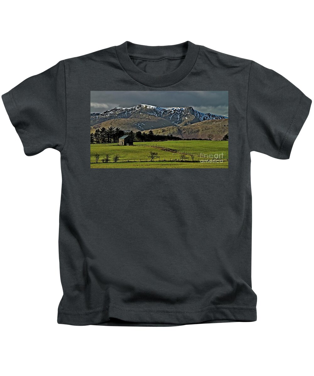 Blencathra Kids T-Shirt featuring the photograph Blencathra Mountain, Lake District by Martyn Arnold