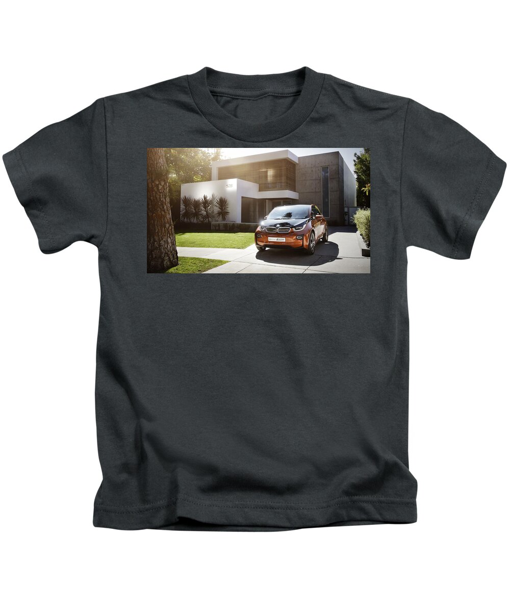 Bmw I3 Concept Coupe Kids T-Shirt featuring the digital art BMW i3 Concept Coupe by Super Lovely