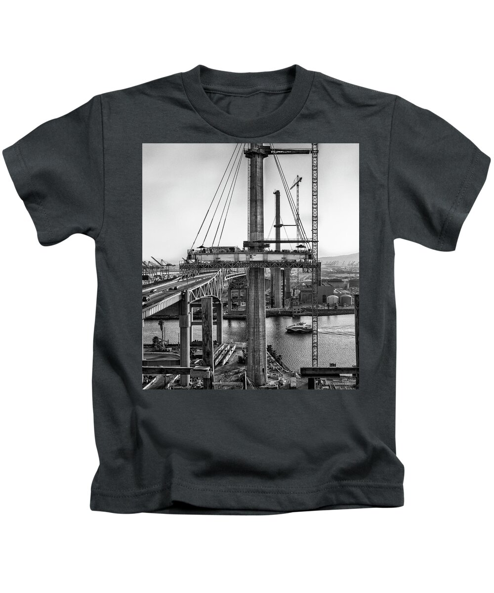 Architecture Kids T-Shirt featuring the photograph Boat Under Desmond by Denise Dube