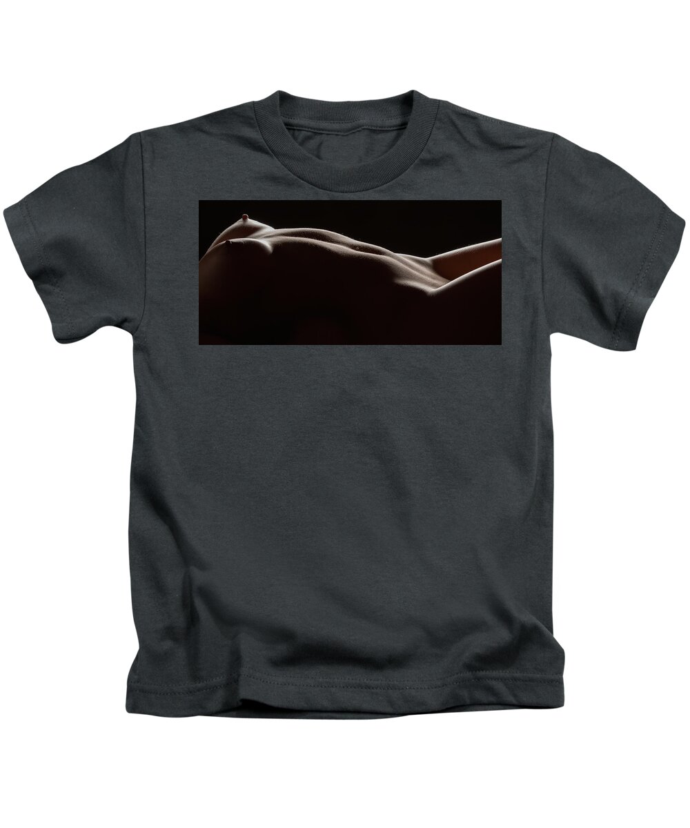 Silhouette Kids T-Shirt featuring the photograph Bodyscape 254 by Michael Fryd