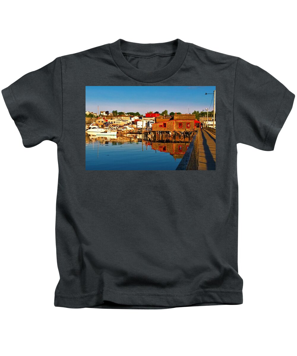Booth Bay Kids T-Shirt featuring the photograph Booth Bay by Lisa Dunn