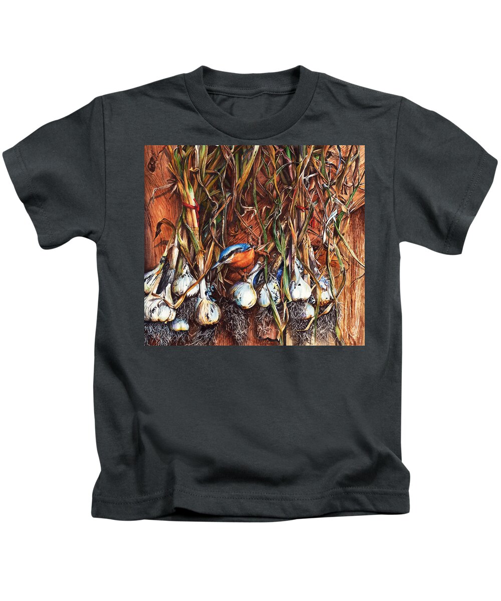 Garlic Kids T-Shirt featuring the painting Bounty Hunter by Peter Williams