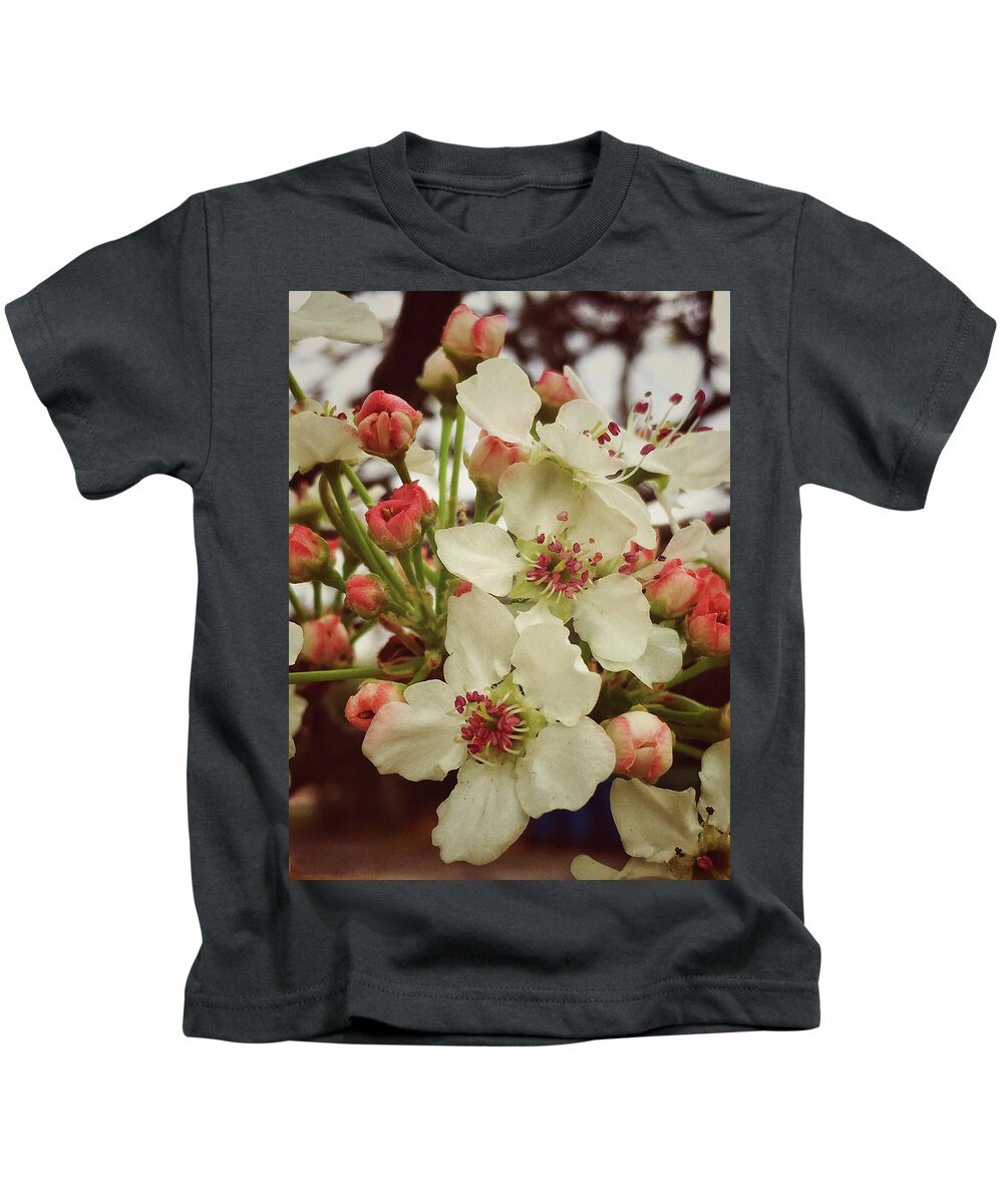 Flower Kids T-Shirt featuring the photograph Bradford Pearl Blossom by Doris Aguirre
