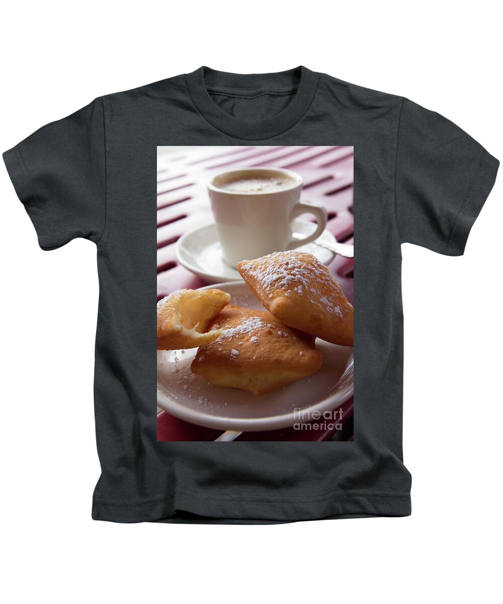 Breakfast Kids T-Shirt featuring the photograph Breakfast in New Orleans by Agnes Caruso