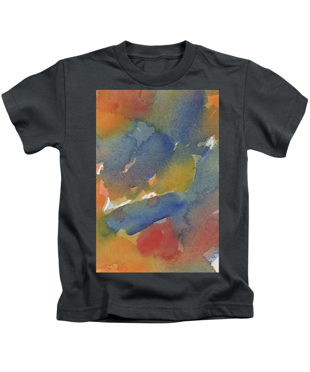 Blue Kids T-Shirt featuring the painting Breaking Barriers by Marcy Brennan