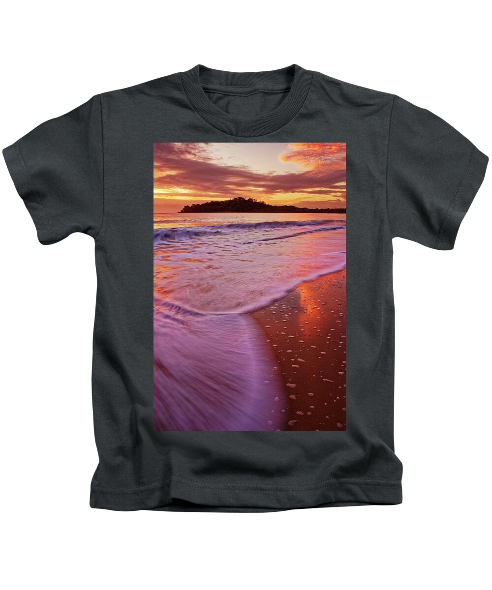 Seascape Kids T-Shirt featuring the photograph Breaking Wave by Robert Charity