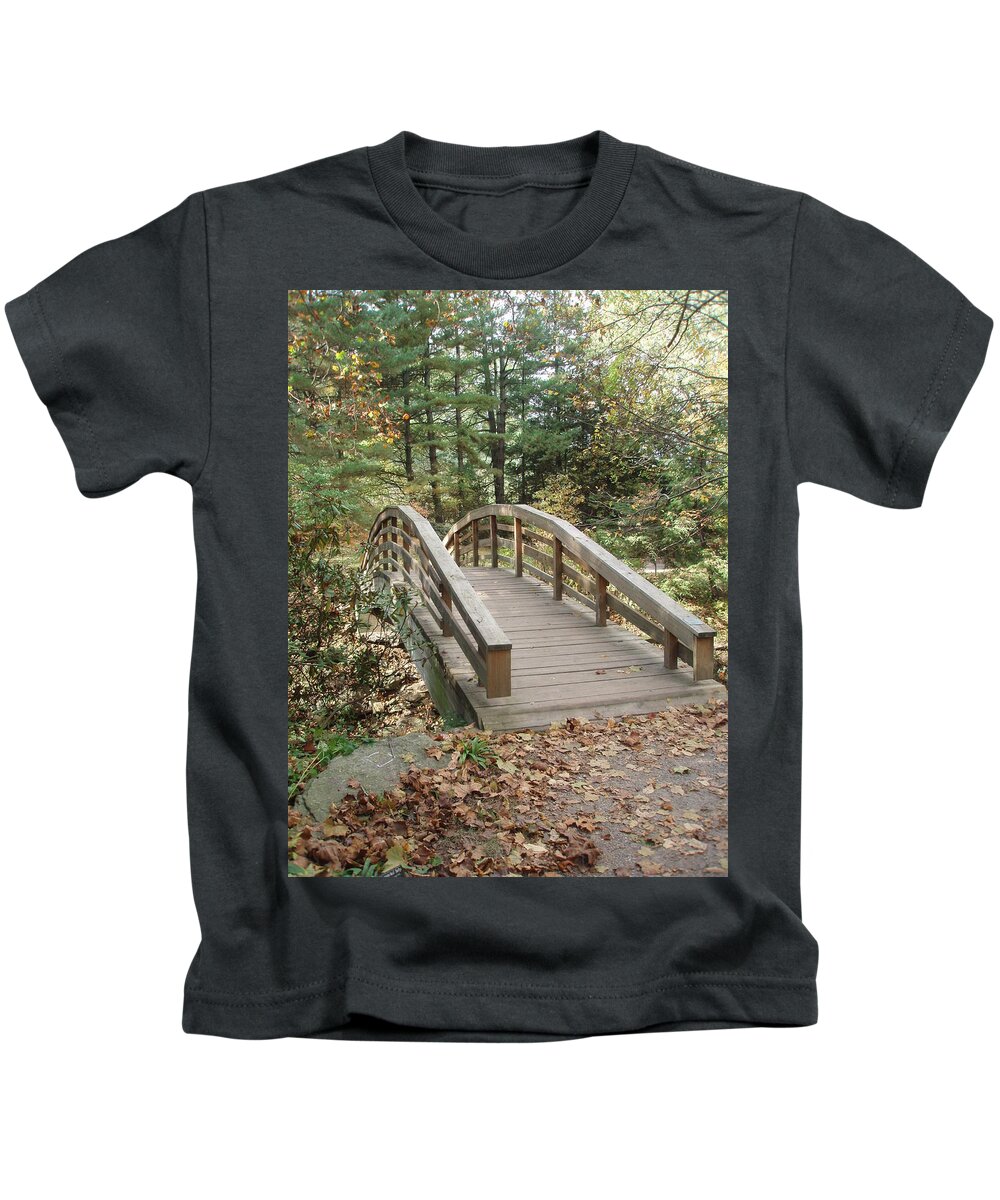 Bridge Kids T-Shirt featuring the photograph Bridge To New Discoveries by Allen Nice-Webb