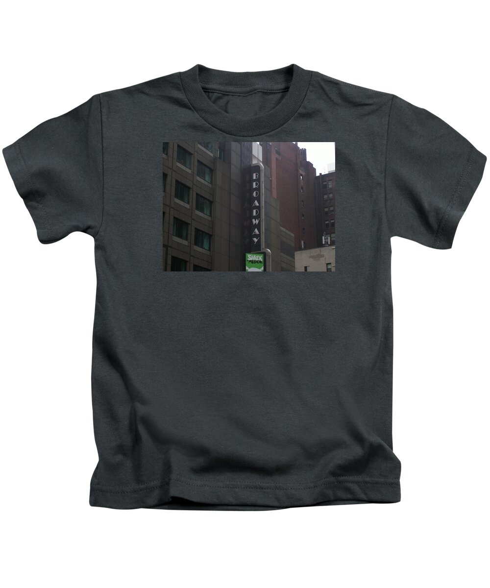New York Kids T-Shirt featuring the photograph Broadway by Angel Patterson