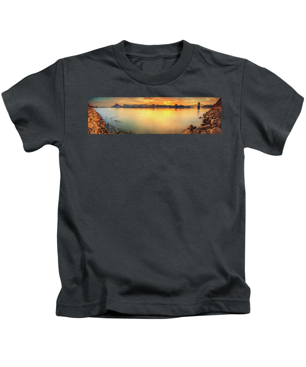 Budapest Kids T-Shirt featuring the photograph Budapest by Jackie Russo