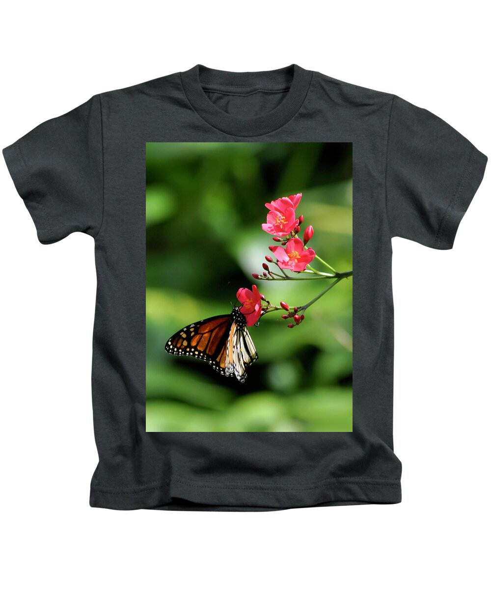 Hawaii Kids T-Shirt featuring the photograph Butterfly and blossom by Dan McManus