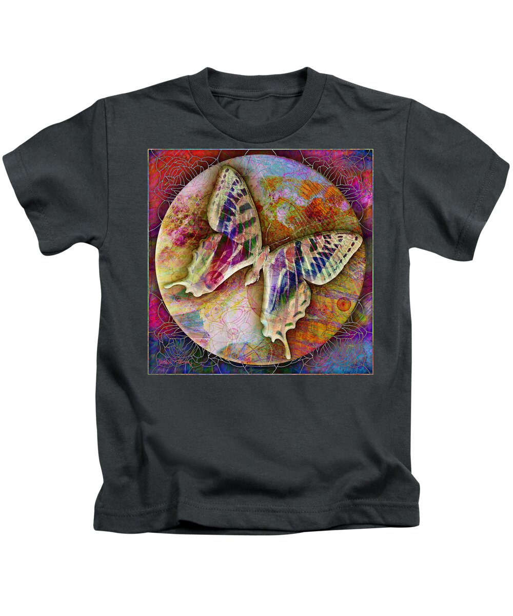 Butterfly Kids T-Shirt featuring the digital art Butterfly by Barbara Berney