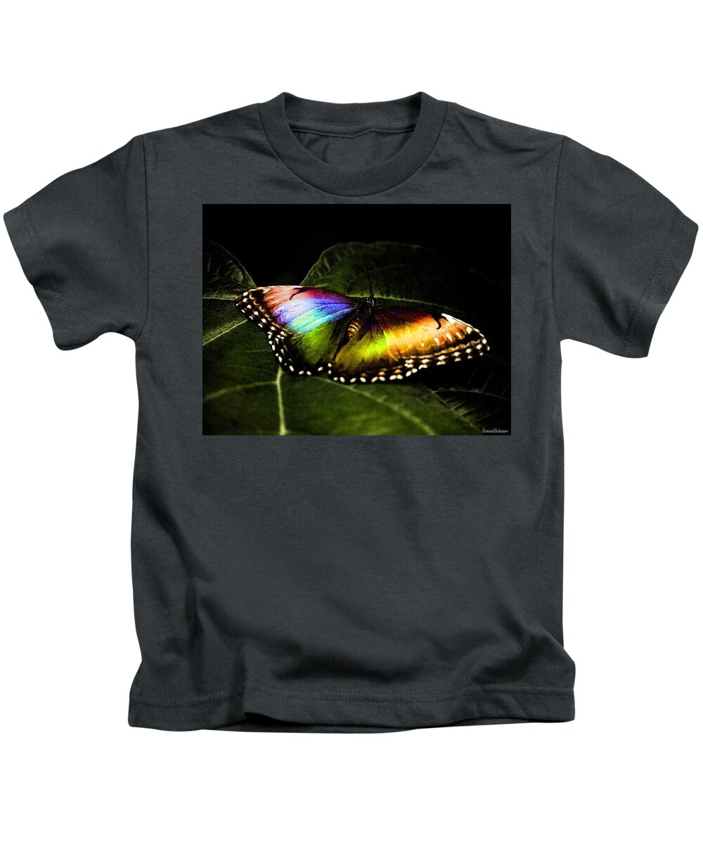 Butterfly Kids T-Shirt featuring the digital art Butterfly by Maye Loeser