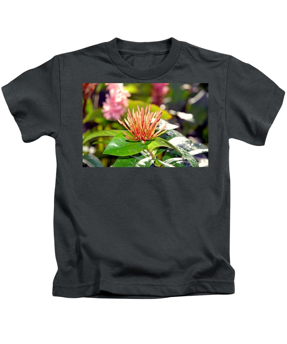 Flower Kids T-Shirt featuring the photograph Butterfly Snack by Robert Meyers-Lussier