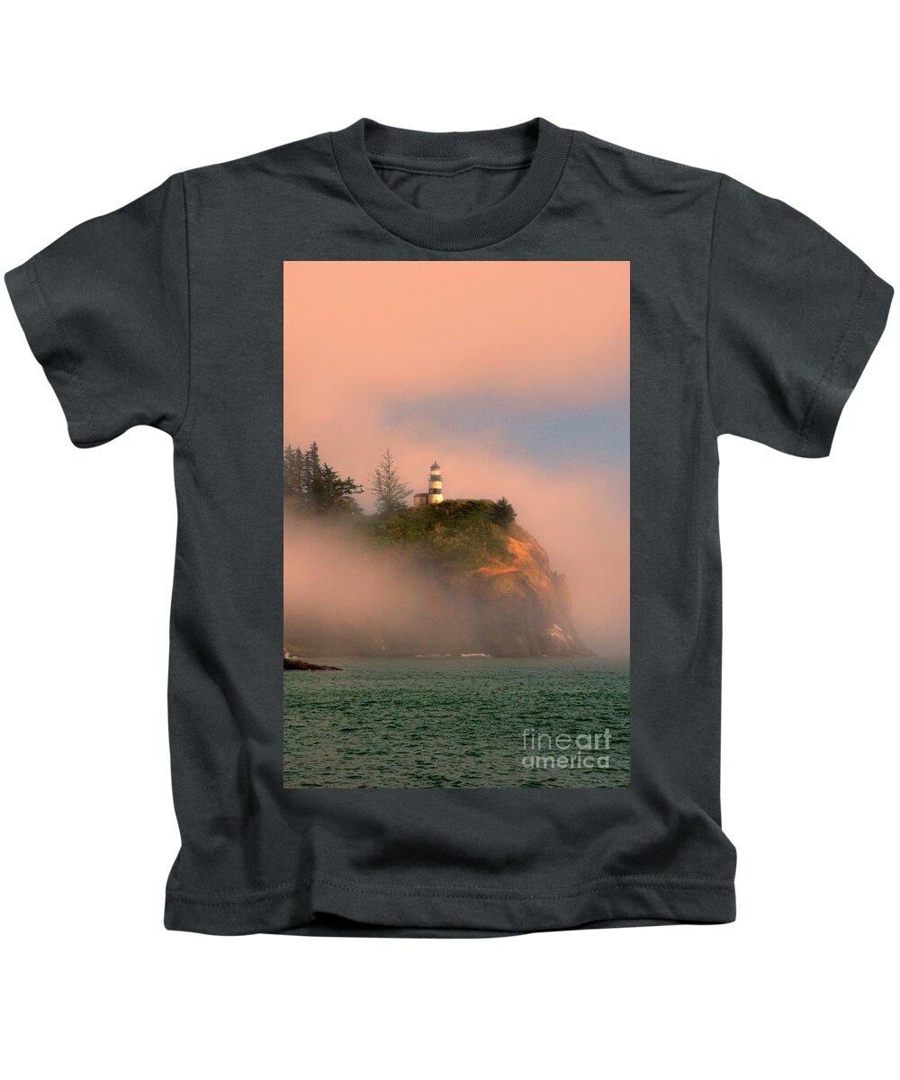 Lighthouse Kids T-Shirt featuring the photograph Cape Disappointment Lighthouse by Jill Battaglia