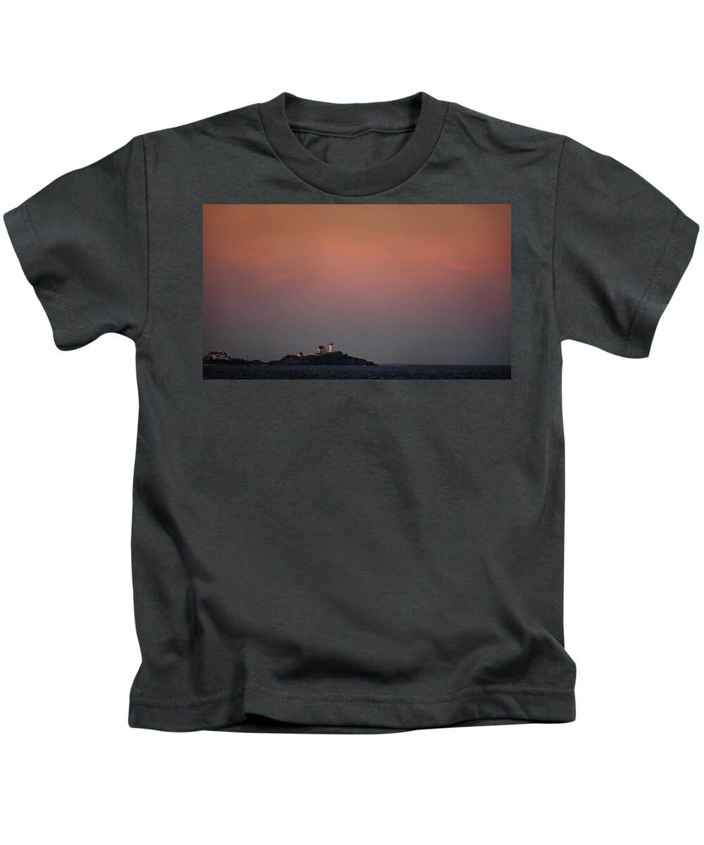 Cape Neddick Nubble Lighthouse Kids T-Shirt featuring the photograph Cape Neddick Nubble Lighthouse by Randall Evans