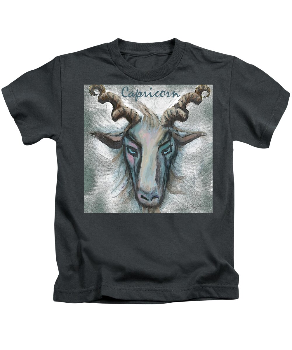 I mængde Brokke sig Tangle Capricorn Kids T-Shirt by Tony Franza - Tony Franza - Website