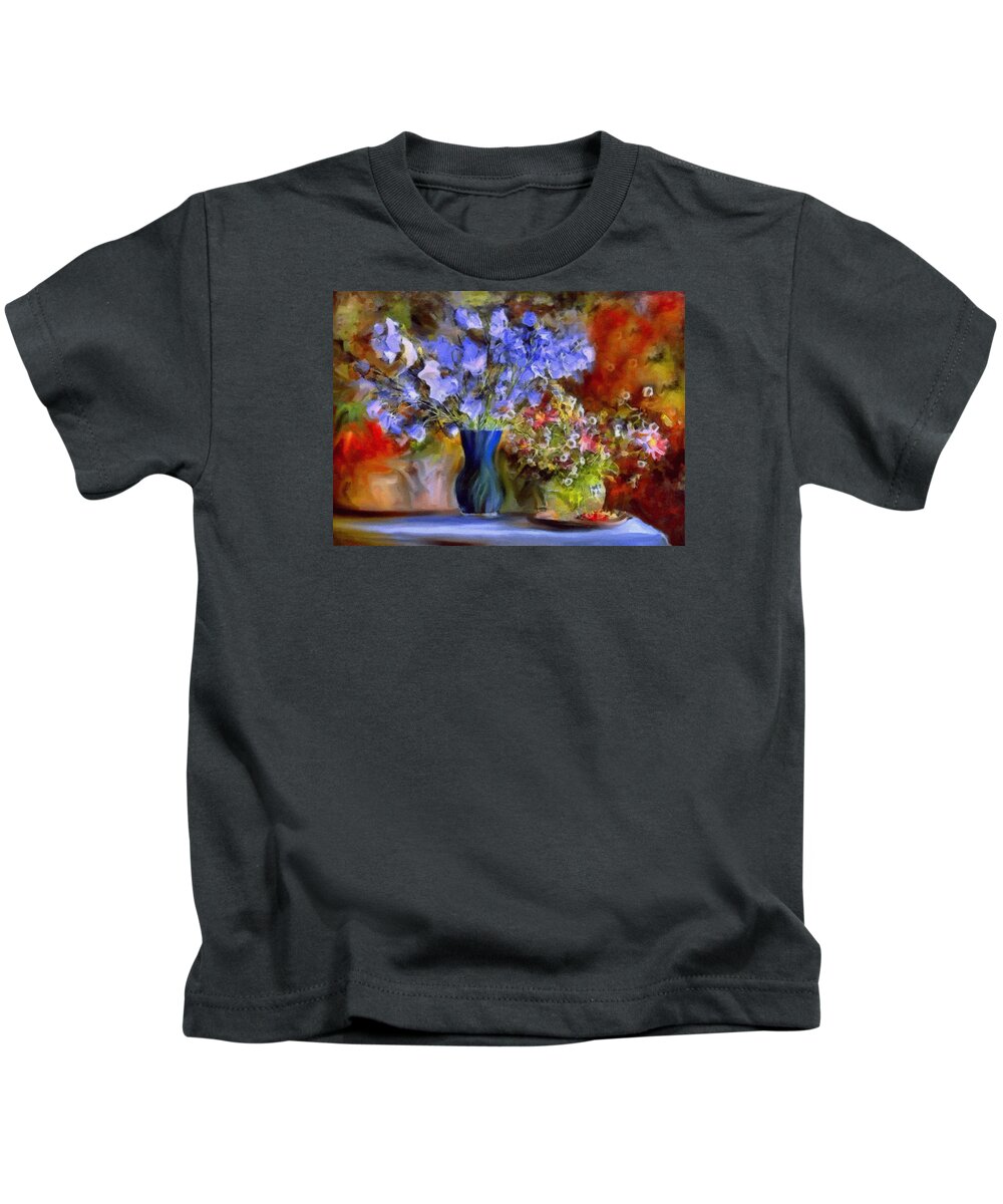 Still Life Kids T-Shirt featuring the painting Caress Of Spring - Impressionism by Georgiana Romanovna