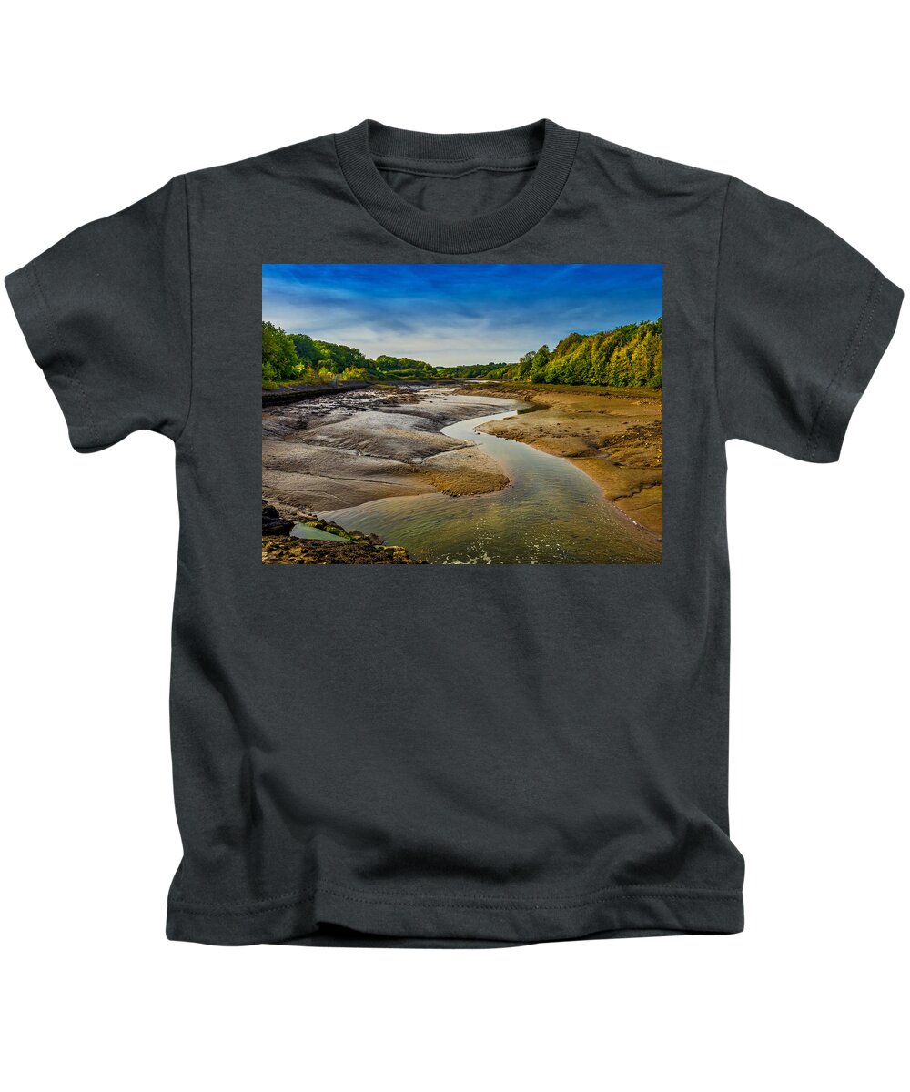 Wales Kids T-Shirt featuring the photograph Carew River Estuary by Mark Llewellyn