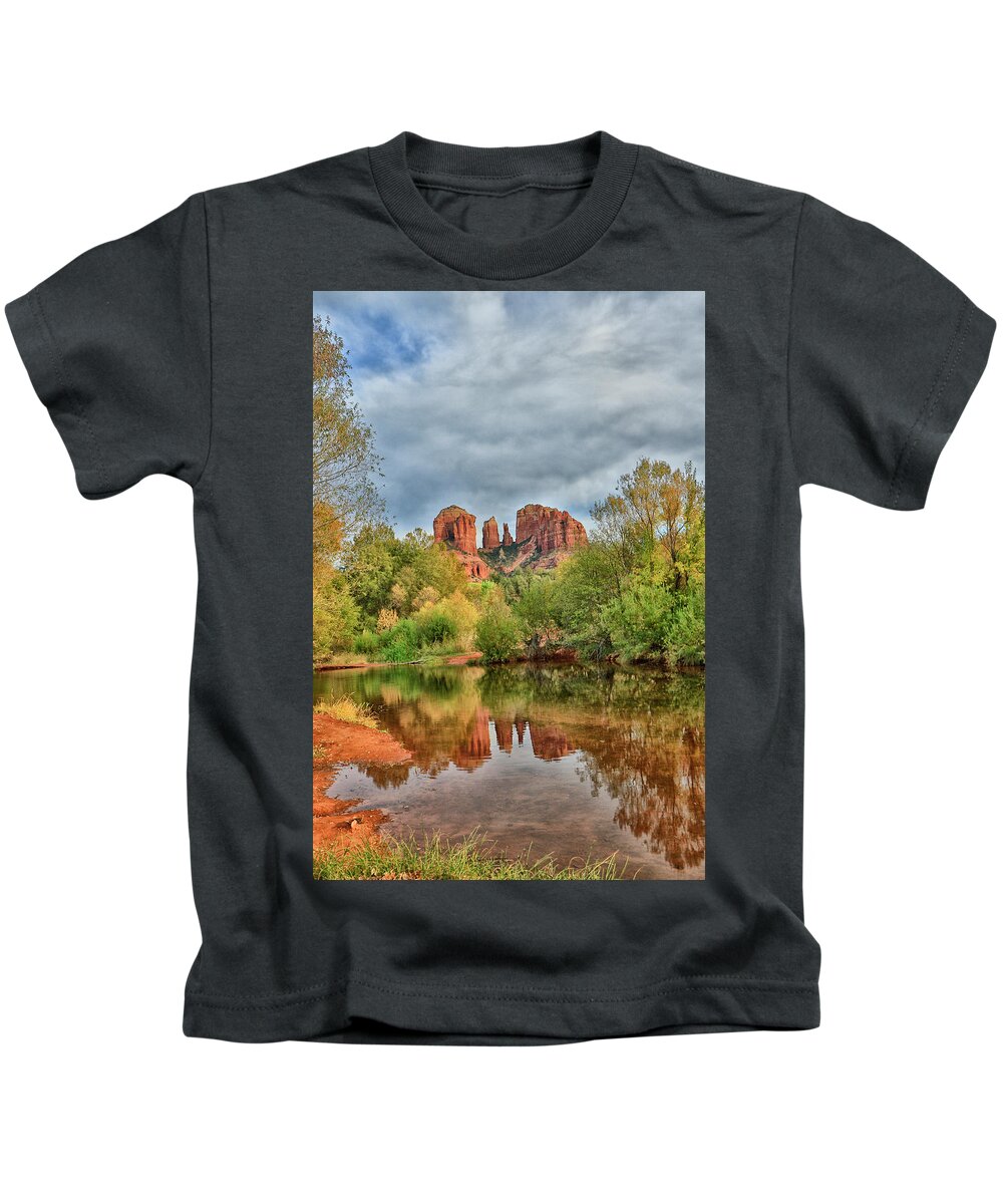 Cathedral Rock Kids T-Shirt featuring the photograph Cathedral Entrances US by Tom Kelly