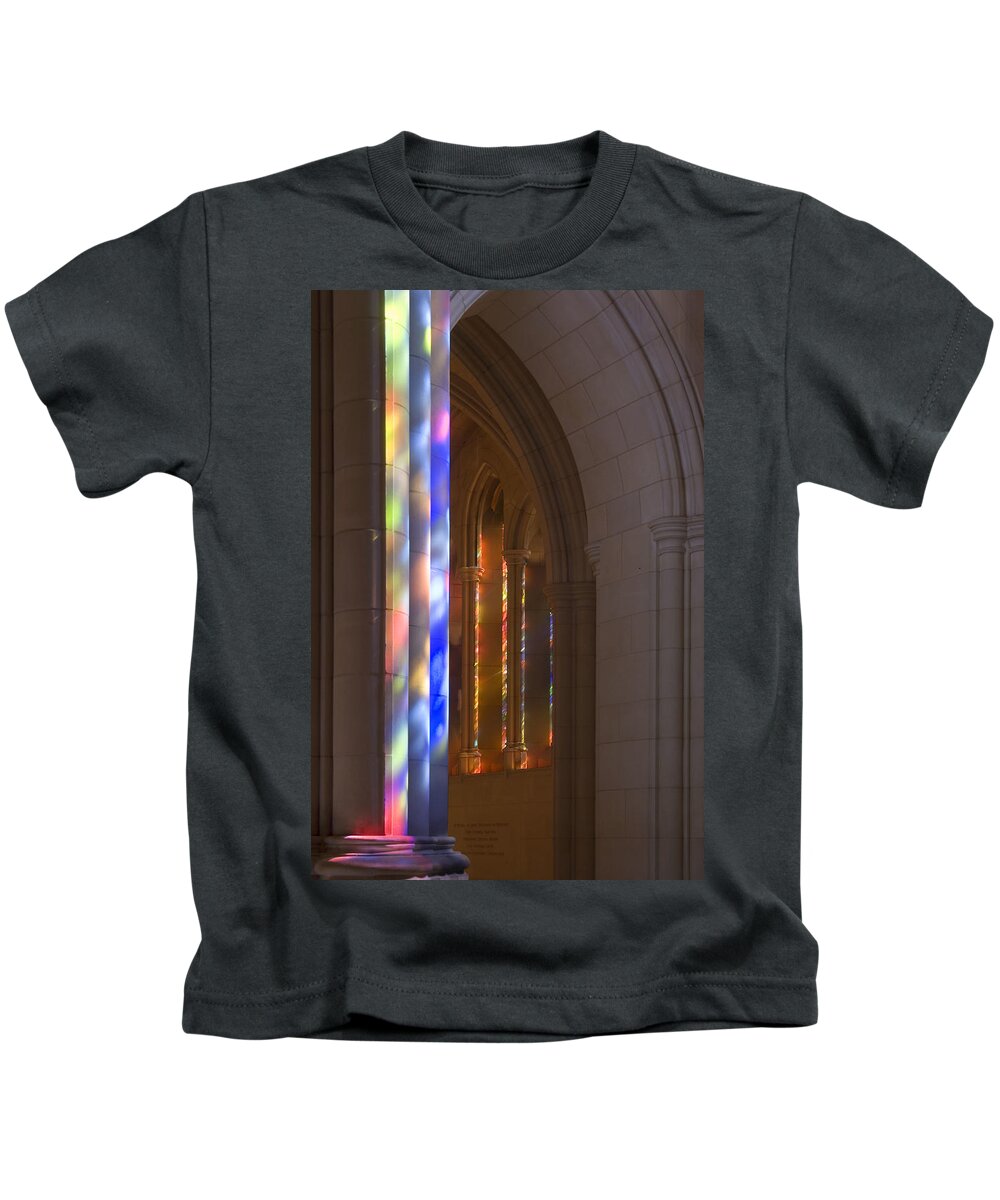 Cathedral Kids T-Shirt featuring the photograph Cathedral Window Light by Frances Miller