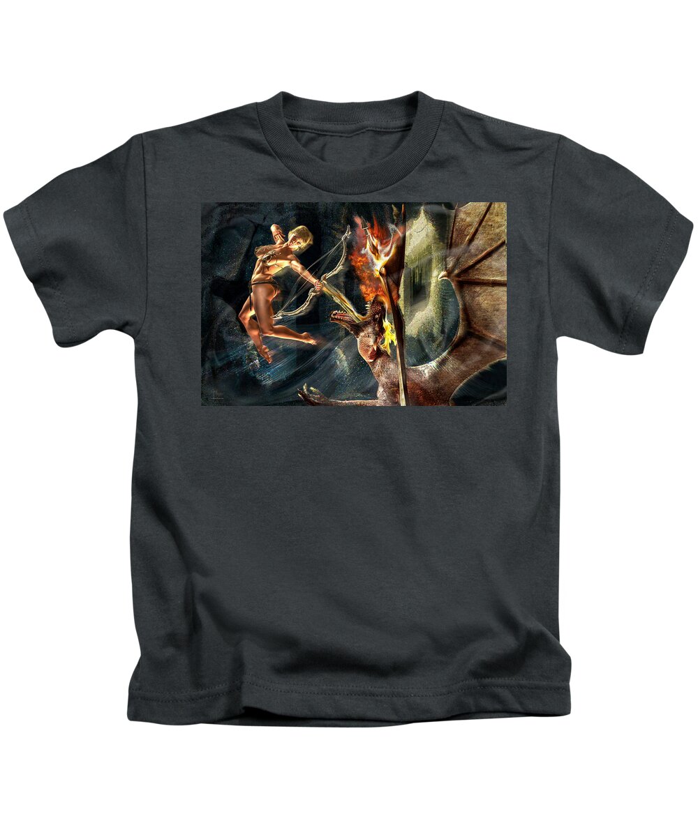 Art Dragons Kids T-Shirt featuring the photograph Caverns of Light by Glenn Feron