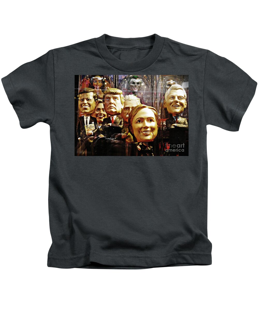 Celebrity Kids T-Shirt featuring the photograph Celebrity Bobbleheads 1 by Sarah Loft
