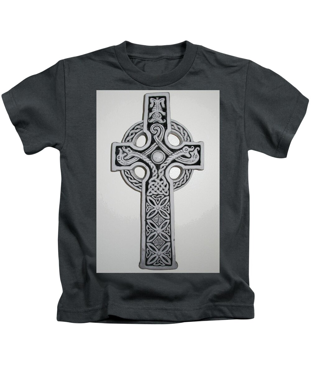 Celtic Kids T-Shirt featuring the photograph Celtic Cross by Mary Capriole