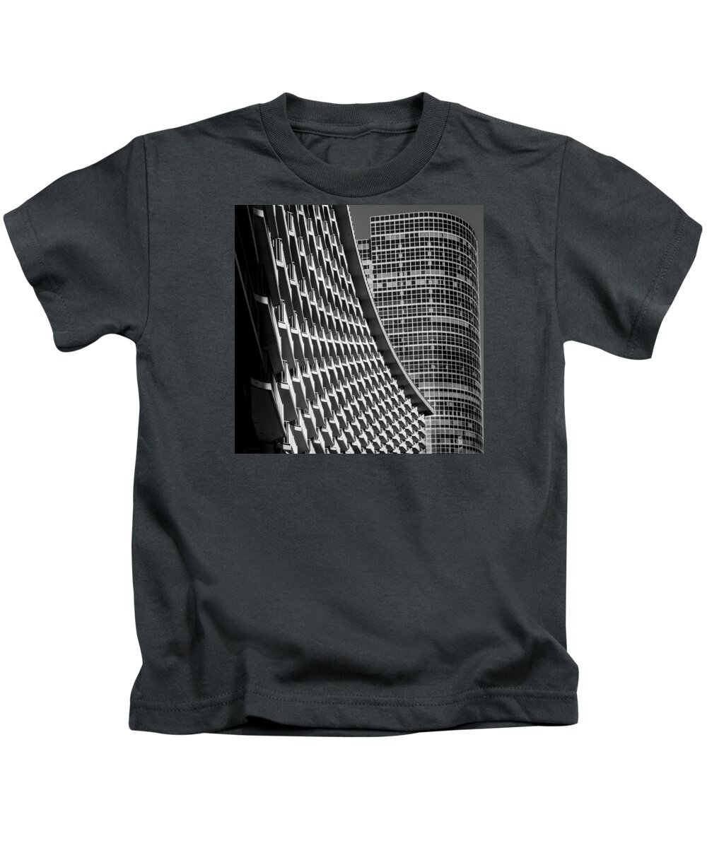 Abstract Achitecture Kids T-Shirt featuring the photograph Century Plaza Hotel by Denise Dube