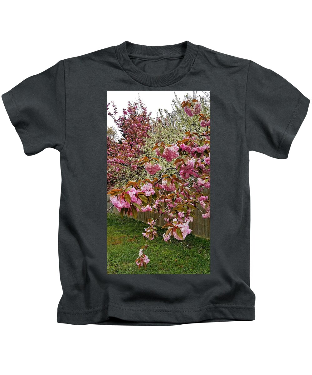 Cherry Blossoms Kids T-Shirt featuring the photograph Cherry Blossoms by Rob Hans