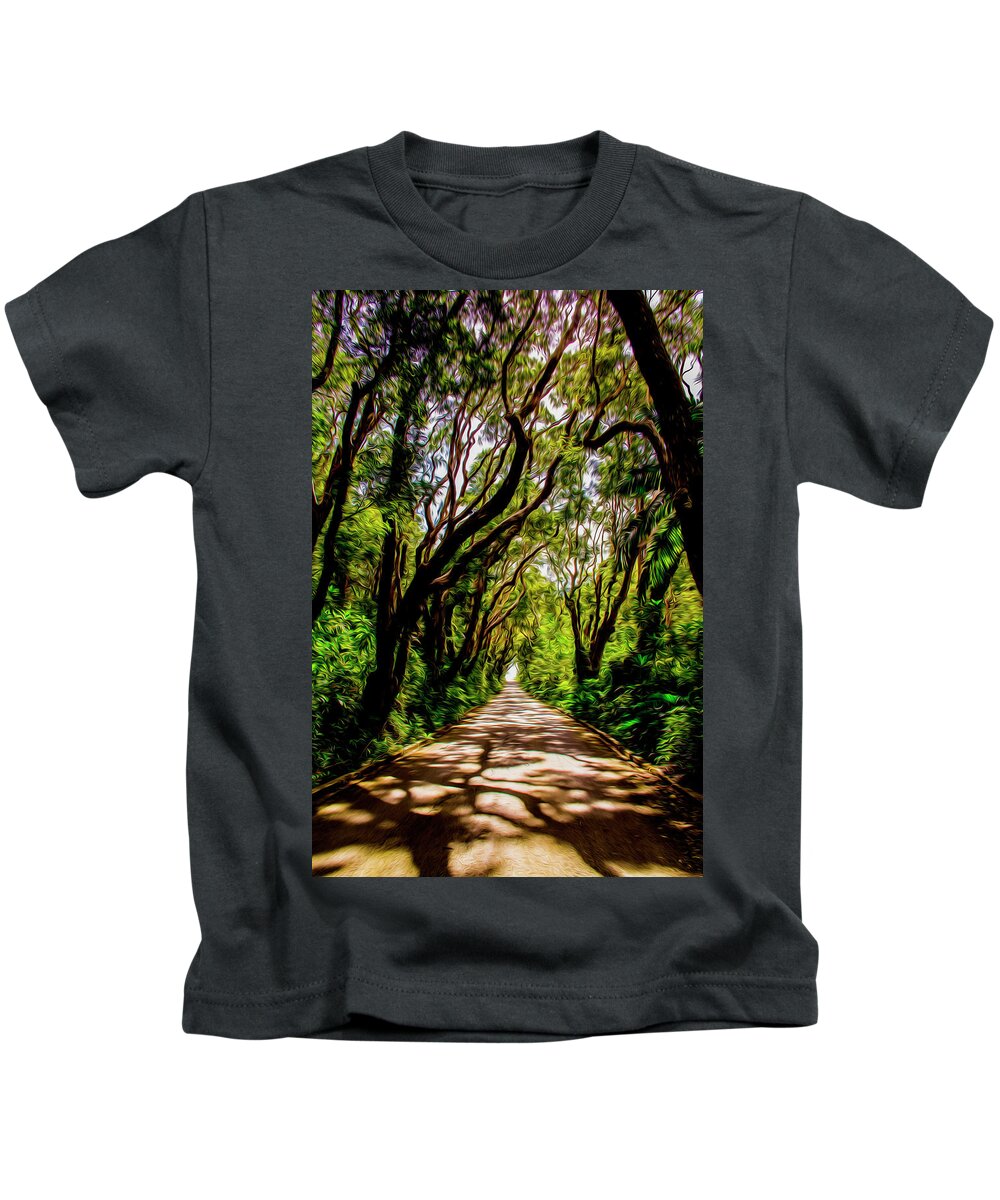 Trees Kids T-Shirt featuring the photograph Cherry Tree hill by Stuart Manning