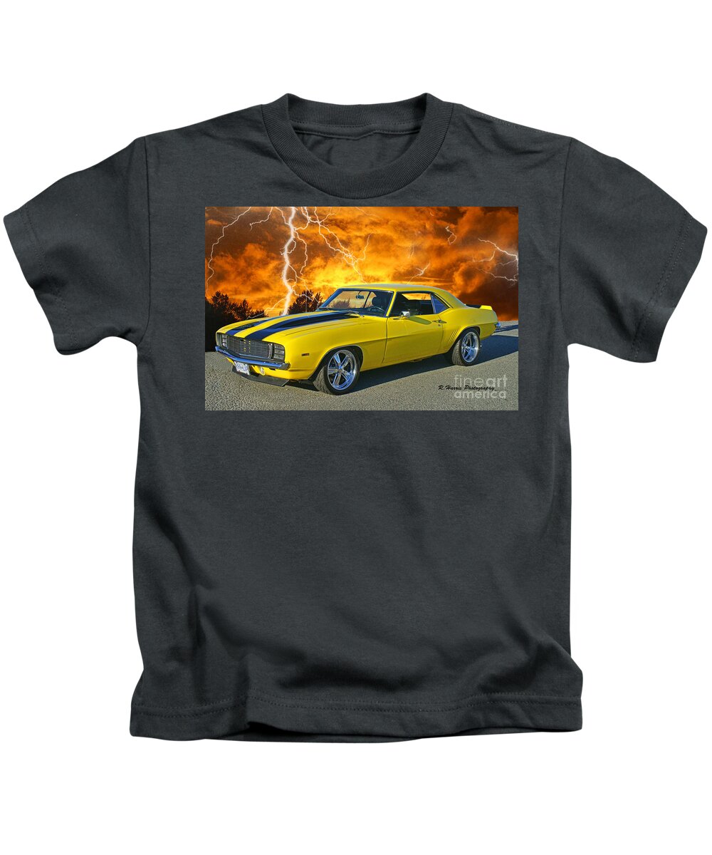 Cars Kids T-Shirt featuring the photograph Chevy Camero by Randy Harris