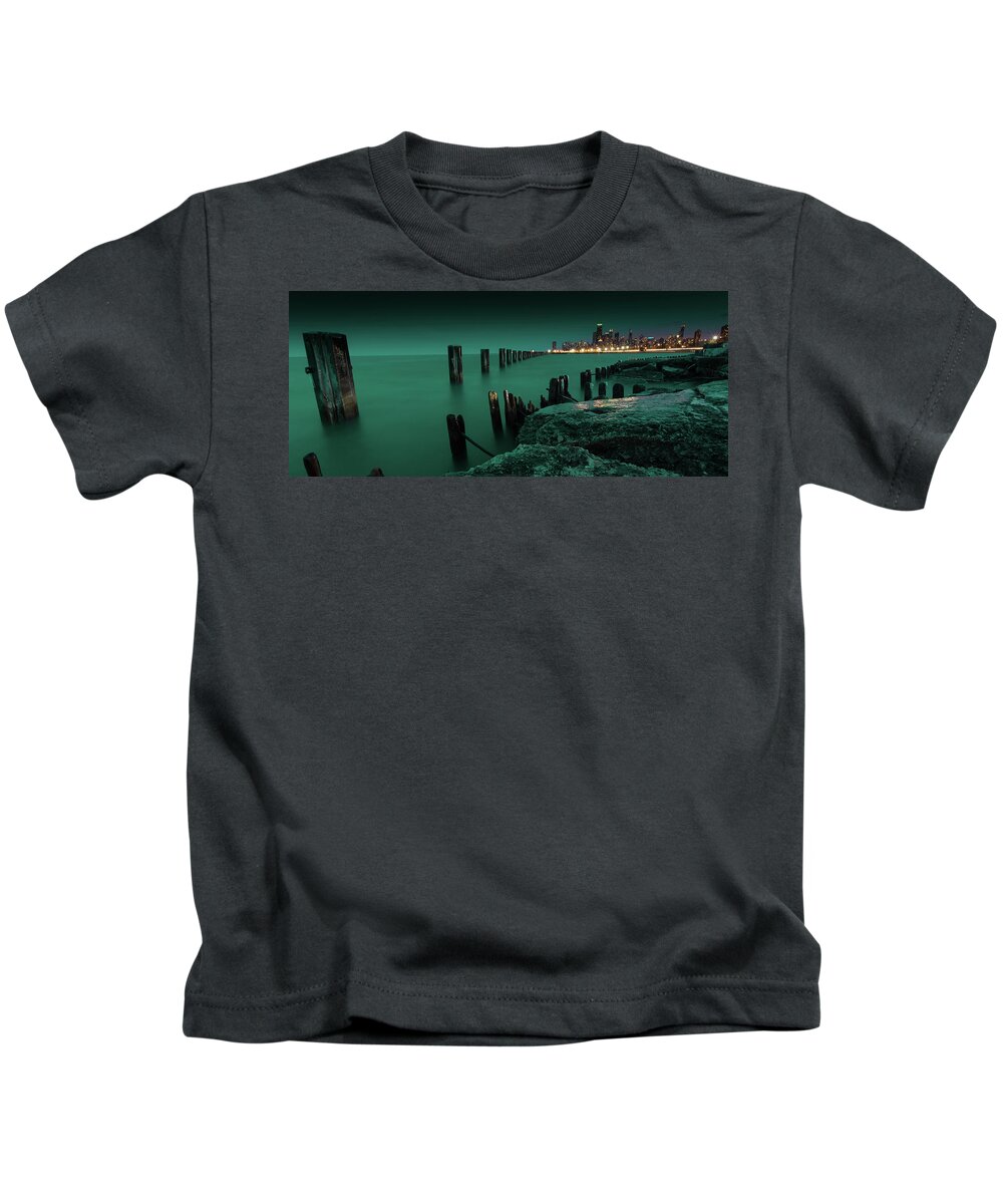 Chicago Kids T-Shirt featuring the photograph Chilly Chicago by Dillon Kalkhurst