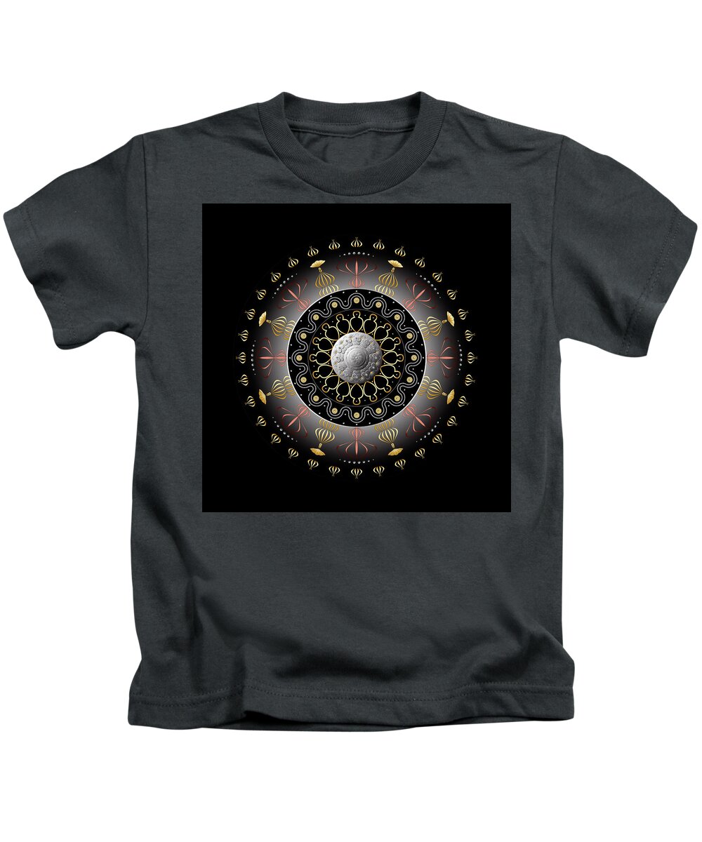 Mandala Kids T-Shirt featuring the digital art Circulosity No 2927 by Alan Bennington