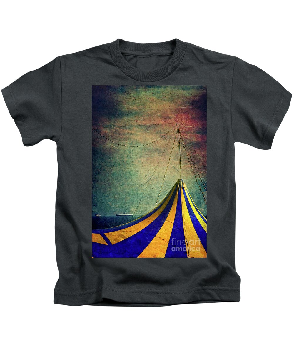 Circus Kids T-Shirt featuring the photograph Circus with distant ships II by Silvia Ganora