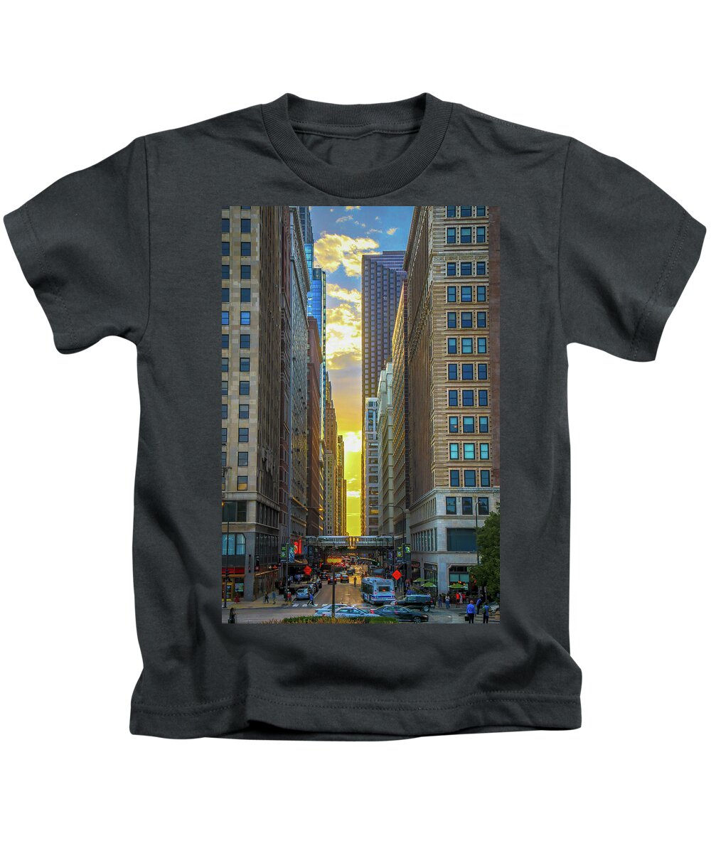 Chicago Kids T-Shirt featuring the photograph City Canyon by Tony HUTSON