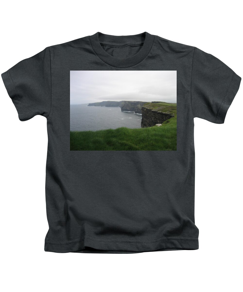 Photograph Kids T-Shirt featuring the photograph Cliffs of Moher 1 by Annette Hadley