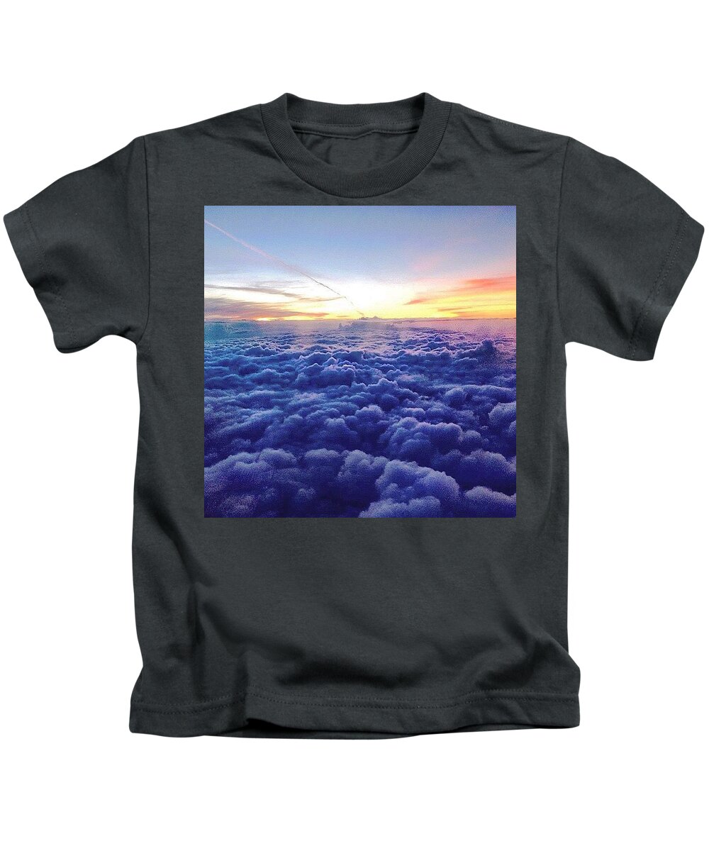Clouds Kids T-Shirt featuring the photograph Above by Kate Arsenault 