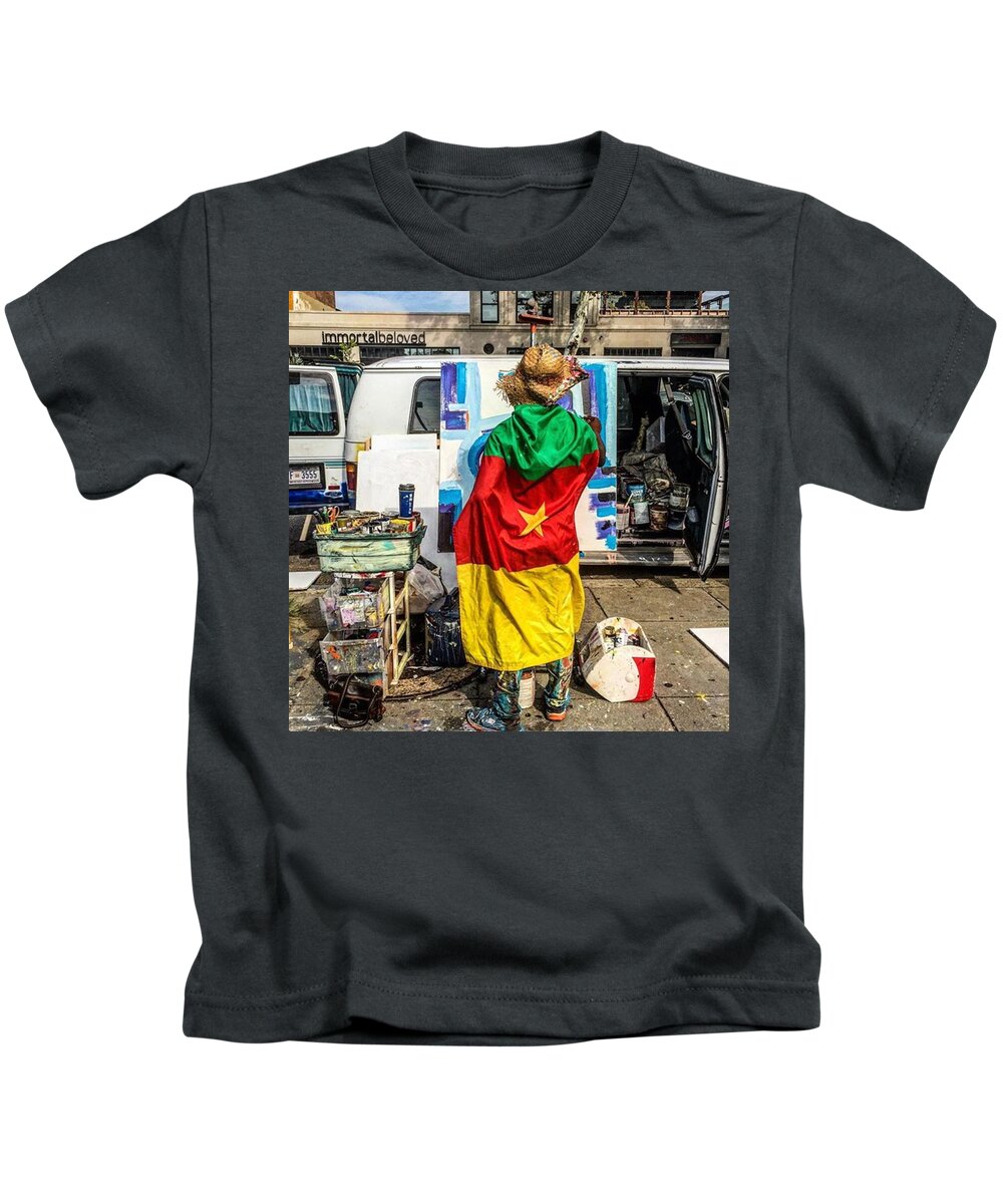 Art Kids T-Shirt featuring the photograph Coloring The Streets Of Dc With Talent by Sandy Major Photography