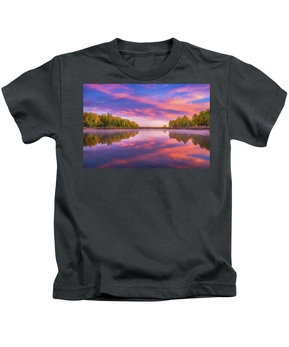 Chatfield Lake Kids T-Shirt featuring the photograph Colors of Chatfield by Darren White