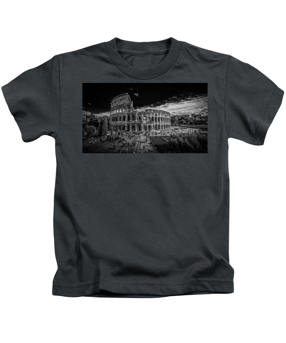 Ancient Kids T-Shirt featuring the photograph Colosseum by James Billings