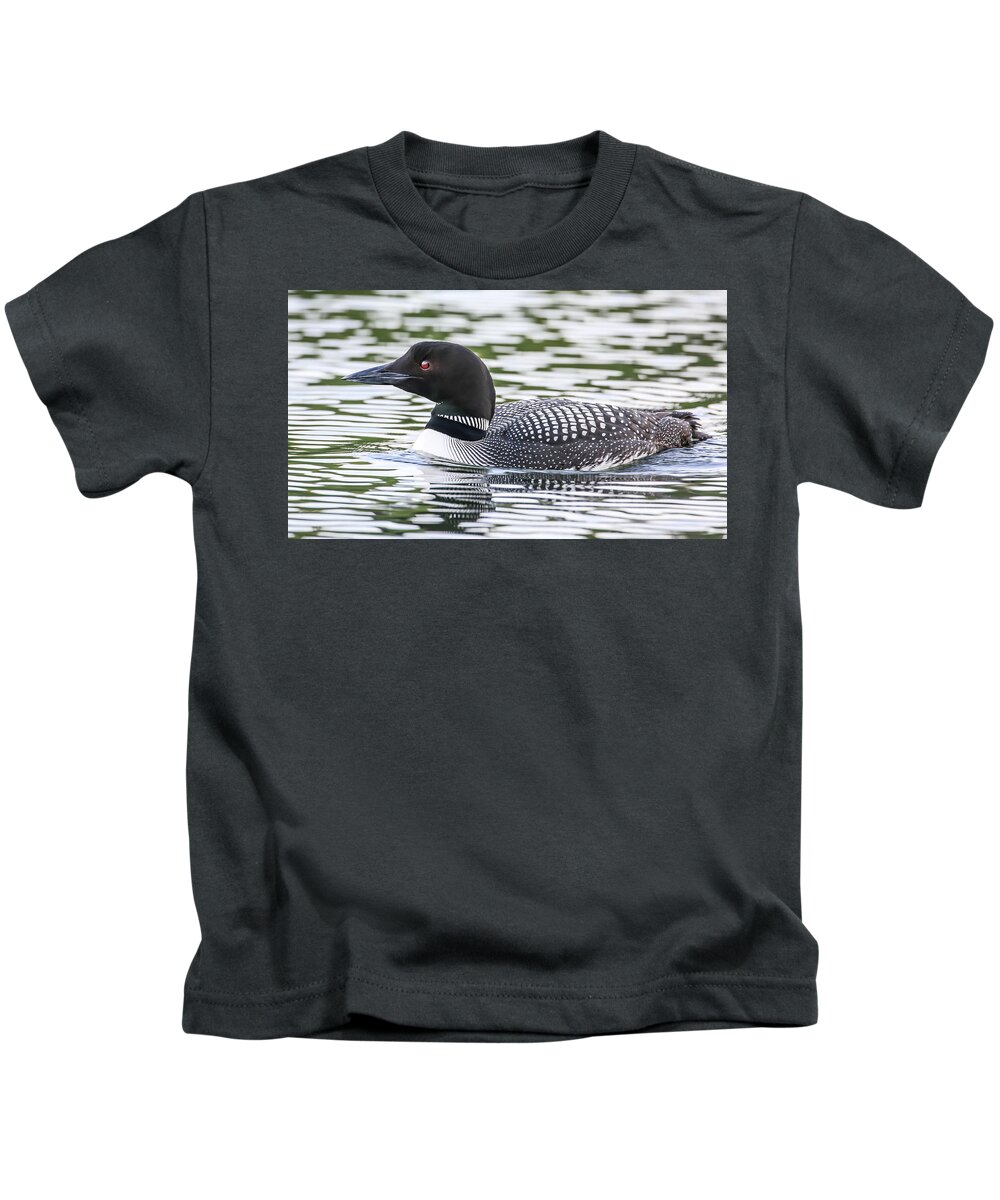 Sam Amato Photography Kids T-Shirt featuring the photograph Common Loon by Sam Amato